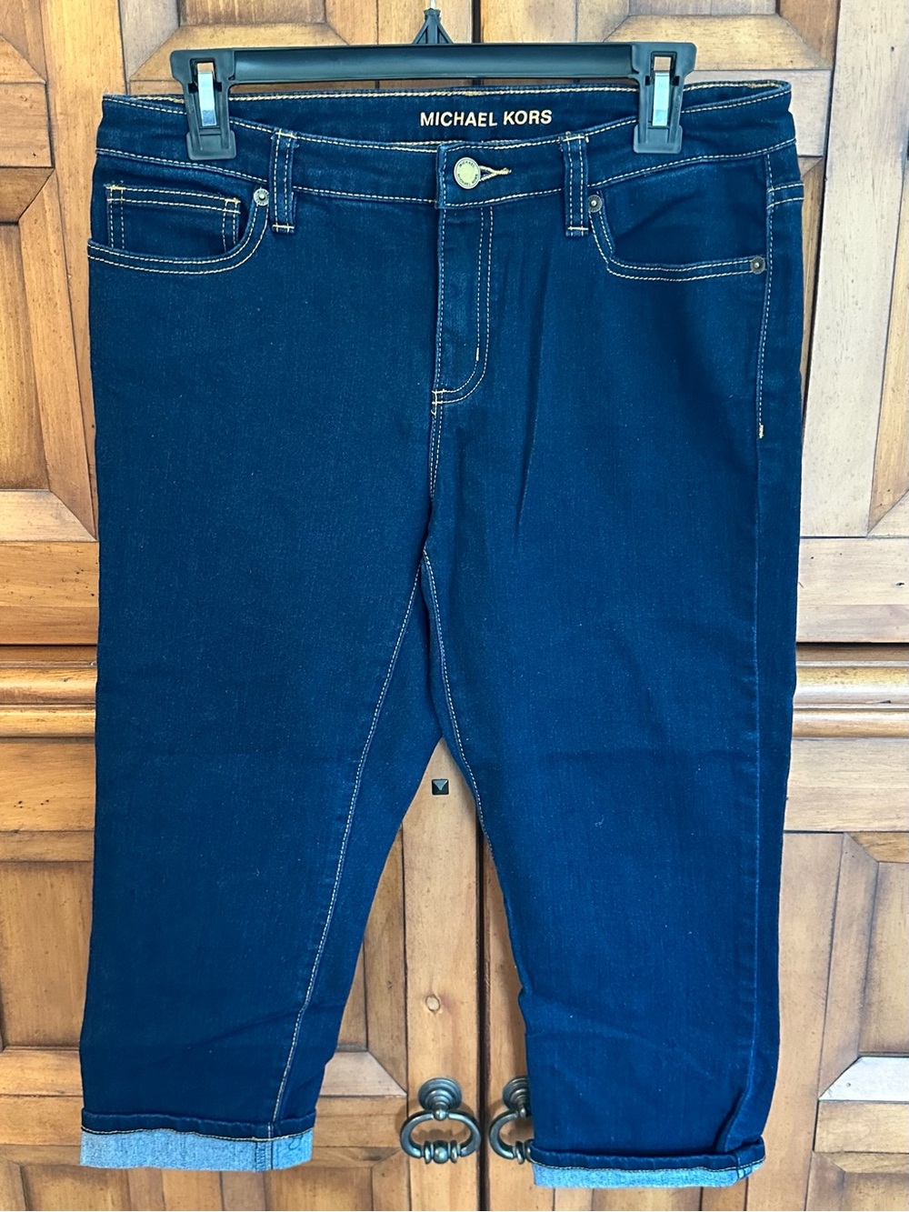 MICHAEL KORS Skinny Capri Dark Blue Denim Jeans